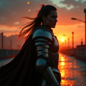 Luxury Lifestyle — Warrior In Intricately Detailed Armor Catching Cinematic #0242 (Krea)