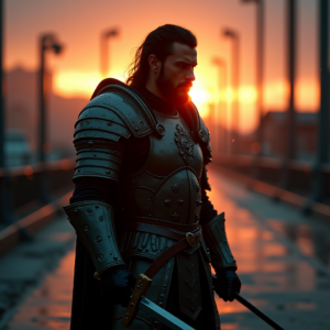 Luxury Lifestyle — Warrior In Intricately Detailed Armor Catching Cinematic #0248 (Leonardo)