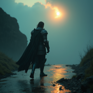 Luxury Lifestyle — Warrior In Intricately Detailed Armor Catching Cinematic #0326 (Krea)