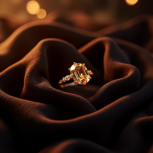 Luxury Product Ads — Faceted Gemstone Ring Nestled In Dark Product Ads #0209 (Firefly)