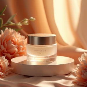Luxury Product Ads — Frosted-glass Cosmetics Jar With A Brushed-silver Product Ads #0140 (Leonardo)