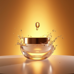Luxury Product Ads — Frosted-glass Cosmetics Jar With A Brushed-silver Product Ads #0260 (Leonardo)