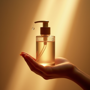Luxury Product Ads — Minimalist Skincare Bottle With A Bamboo Product Ads #0012 (Stable Diffusion)