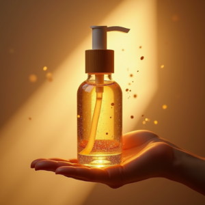 Luxury Product Ads — Minimalist Skincare Bottle With A Bamboo Product Ads #0024 (Stable Diffusion)