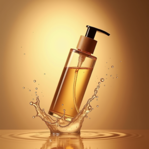Luxury Product Ads — Minimalist Skincare Bottle With A Bamboo Product Ads #0042 (Recraft)