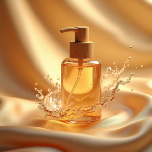 Luxury Product Ads — Minimalist Skincare Bottle With A Bamboo Product Ads #0066 (Recraft)