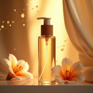 Luxury Product Ads — Minimalist Skincare Bottle With A Bamboo Product Ads #0132 (Stable Diffusion)