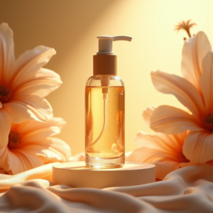 Luxury Product Ads — Minimalist Skincare Bottle With A Bamboo Product Ads #0144 (Stable Diffusion)