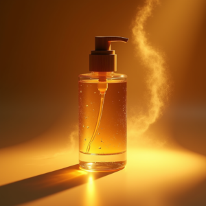 Luxury Product Ads — Minimalist Skincare Bottle With A Bamboo Product Ads #0168 (Stable Diffusion)
