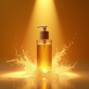 Luxury Product Ads — Minimalist Skincare Bottle With A Bamboo Product Ads #0204 (Stable Diffusion)