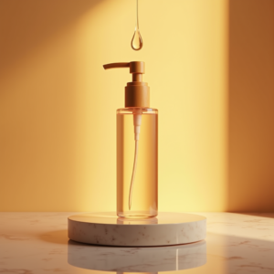 Luxury Product Ads — Minimalist Skincare Bottle With A Bamboo Product Ads #0300 (Stable Diffusion)