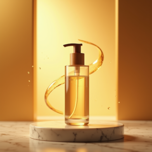 Luxury Product Ads — Minimalist Skincare Bottle With A Bamboo Product Ads #0312 (Stable Diffusion)