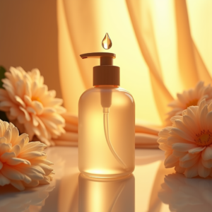 Luxury Product Ads — Minimalist Skincare Bottle With A Bamboo Product Ads #0336 (Stable Diffusion)