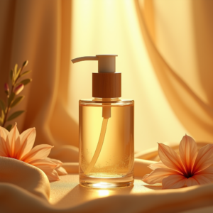 Luxury Product Ads — Minimalist Skincare Bottle With A Bamboo Product Ads #0348 (Stable Diffusion)