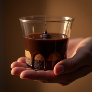 Luxury Product Ads — Rich Dark-chocolate Dessert With A Glossy Product Ads #0015 (Gemini)
