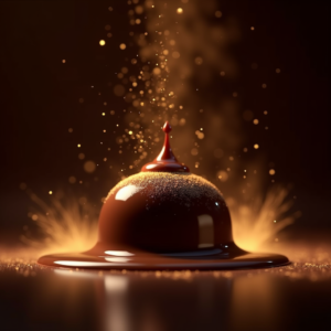 Luxury Product Ads — Rich Dark-chocolate Dessert With A Glossy Product Ads #0057 (Seedream)
