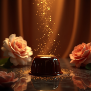 Luxury Product Ads — Rich Dark-chocolate Dessert With A Glossy Product Ads #0129 (Seedream)
