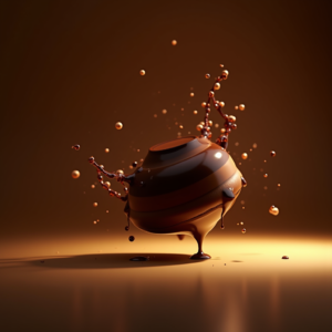 Luxury Product Ads — Rich Dark-chocolate Dessert With A Glossy Product Ads #0255 (Gemini)