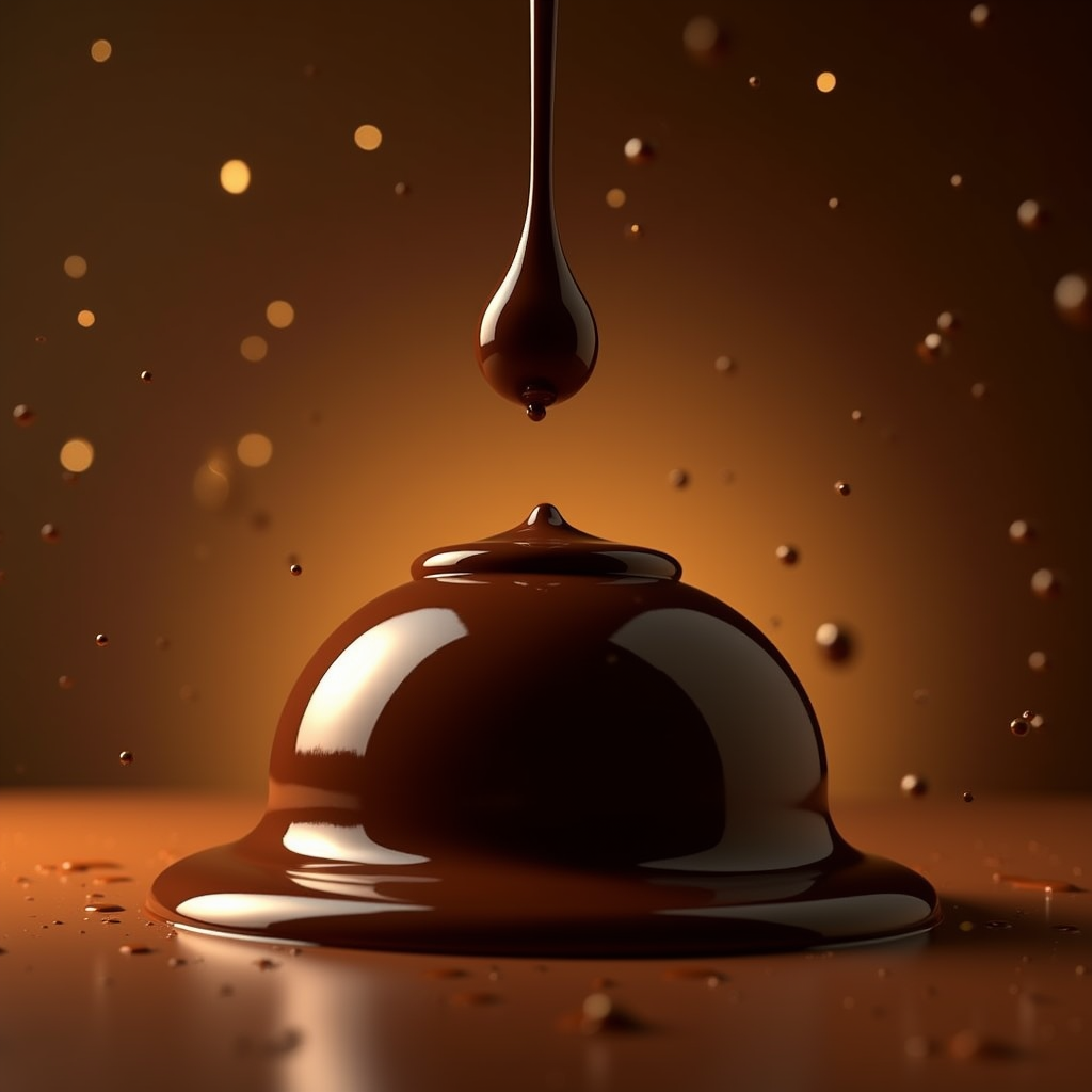 Luxury Product Ads — Rich Dark-chocolate Dessert With A Glossy Product Ads #0261 (Seedream)