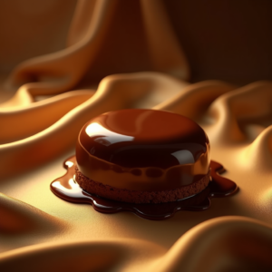 Luxury Product Ads — Rich Dark-chocolate Dessert With A Glossy Product Ads #0279 (Gemini)