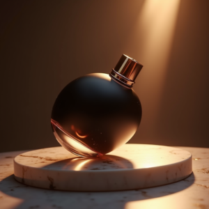 Luxury Product Ads — Sleek Matte-black Perfume Bottle With A Product Ads #0073 (FLUX)