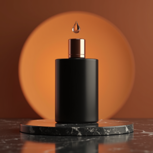 Luxury Product Ads — Sleek Matte-black Perfume Bottle With A Product Ads #0079 (Ideogram)