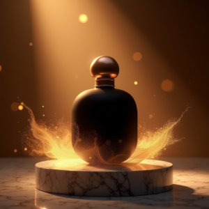 Luxury Product Ads — Sleek Matte-black Perfume Bottle With A Product Ads #0091 (Ideogram)