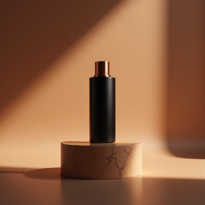 Luxury Product Ads — Sleek Matte-black Perfume Bottle With A Product Ads #0103 (Ideogram)