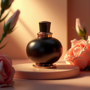 Luxury Product Ads — Sleek Matte-black Perfume Bottle With A Product Ads #0139 (Ideogram)
