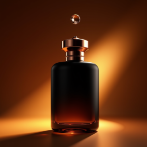 Luxury Product Ads — Sleek Matte-black Perfume Bottle With A Product Ads #0151 (Ideogram)