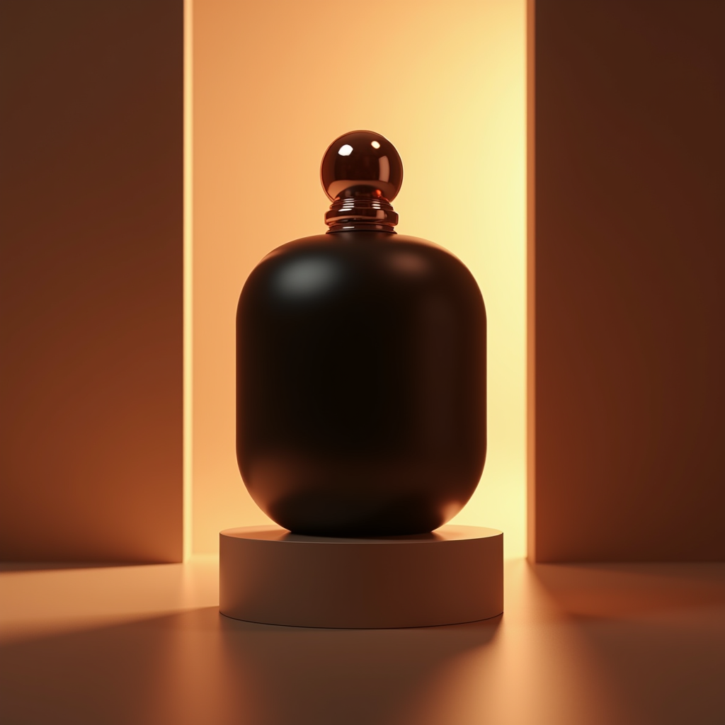 Luxury Product Ads — Sleek Matte-black Perfume Bottle With A Product Ads #0175 (Ideogram)