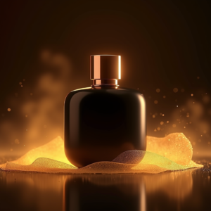 Luxury Product Ads — Sleek Matte-black Perfume Bottle With A Product Ads #0199 (Ideogram)