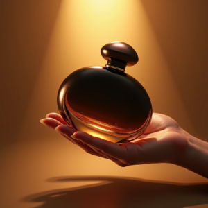 Luxury Product Ads — Sleek Matte-black Perfume Bottle With A Product Ads #0217 (FLUX)