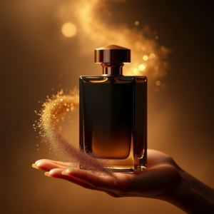 Luxury Product Ads — Sleek Matte-black Perfume Bottle With A Product Ads #0235 (Ideogram)