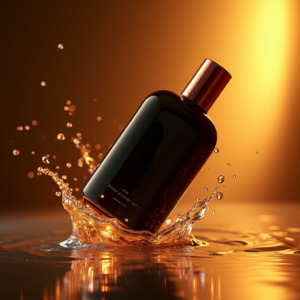 Luxury Product Ads — Sleek Matte-black Perfume Bottle With A Product Ads #0253 (FLUX)