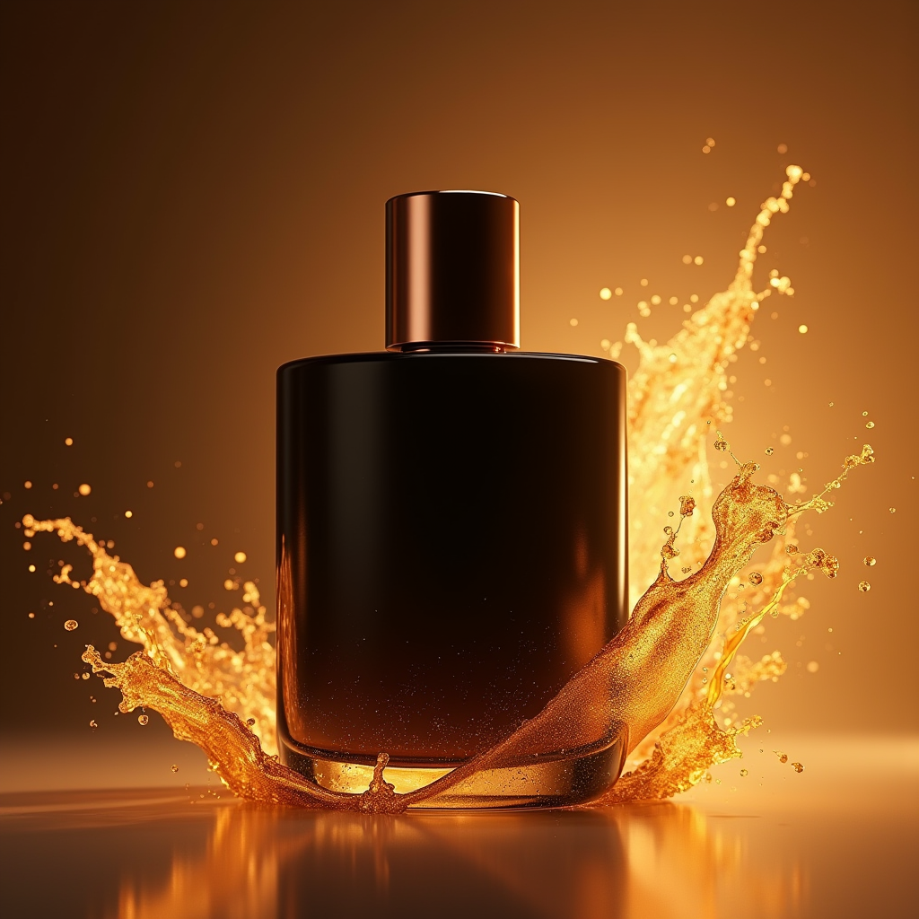 Luxury Product Ads — Sleek Matte-black Perfume Bottle With A Product Ads #0271 (Ideogram)