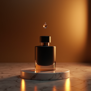 Luxury Product Ads — Sleek Matte-black Perfume Bottle With A Product Ads #0295 (Ideogram)