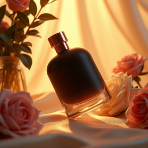 Luxury Product Ads — Sleek Matte-black Perfume Bottle With A Product Ads #0325 (FLUX)