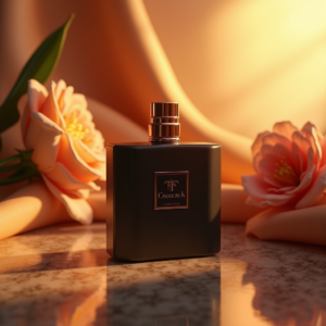 Luxury Product Ads — Sleek Matte-black Perfume Bottle With A Product Ads #0337 (FLUX)
