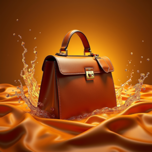 Luxury Product Ads — Tailored Leather Handbag With Polished Gold Product Ads #0064 (ChatGPT)