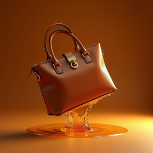 Luxury Product Ads — Tailored Leather Handbag With Polished Gold Product Ads #0148 (ChatGPT)