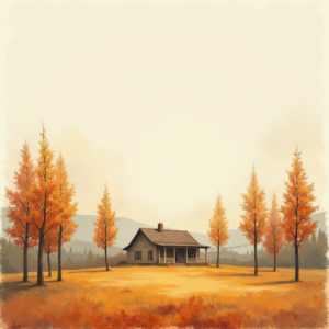 Minimalist — Cozy Countryside Cottage Nestled Among Tall Illustration Styles #0031 (Dreamina)