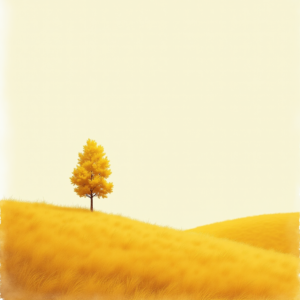 Minimalist — Lone Tree Standing In A Sweeping Illustration Styles #0018 (Seedream)