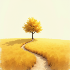 Minimalist — Lone Tree Standing In A Sweeping Illustration Styles #0024 (Gemini)