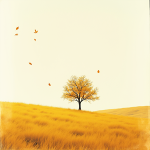 Minimalist — Lone Tree Standing In A Sweeping Illustration Styles #0084 (Gemini)