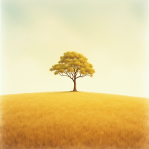 Minimalist — Lone Tree Standing In A Sweeping Illustration Styles #0249 (Stable Diffusion)