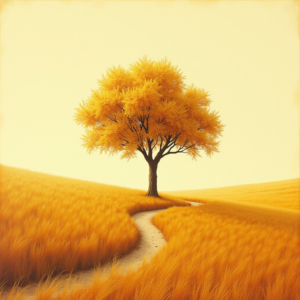 Minimalist — Lone Tree Standing In A Sweeping Illustration Styles #0273 (Stable Diffusion)