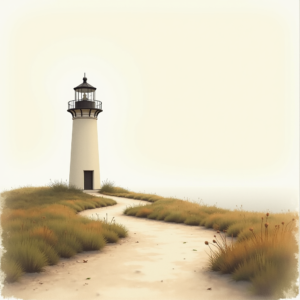 Minimalist — Quiet Coastal Lighthouse Against A Soft Illustration Styles #0166 (FLUX)