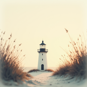 Minimalist — Quiet Coastal Lighthouse Against A Soft Illustration Styles #0241 (ChatGPT)
