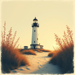Minimalist — Quiet Coastal Lighthouse Against A Soft Illustration Styles #0277 (ChatGPT)